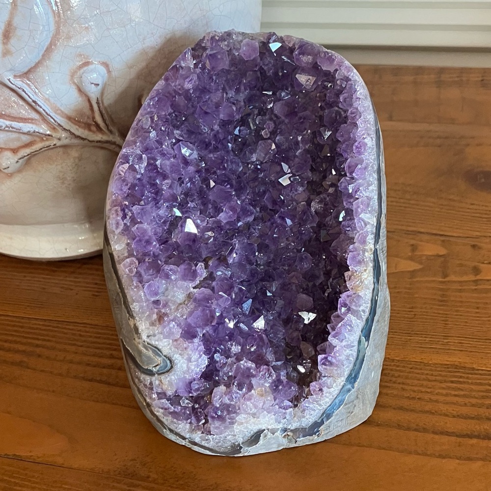 5Lb Free Standing Polished Amethyst Crystal Geode